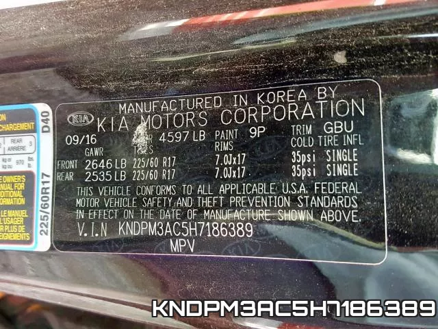 KNDPM3AC5H7186389 фото 2