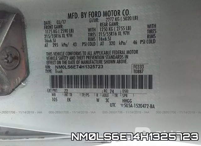 NM0LS6E74H1325723 фото 10