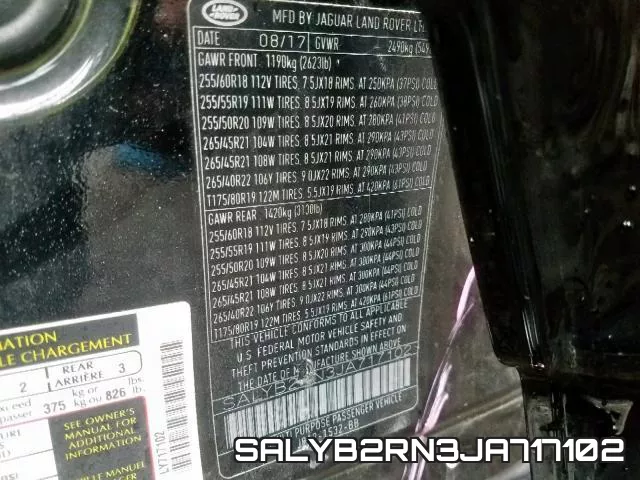 SALYB2RN3JA717102 фото 2