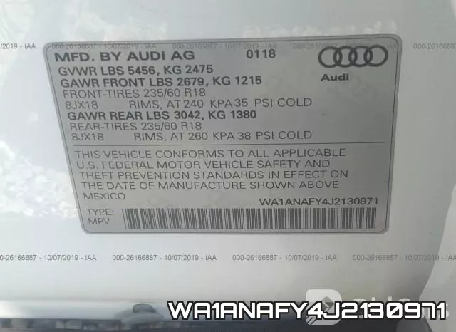 WA1ANAFY4J2130971 фото 10