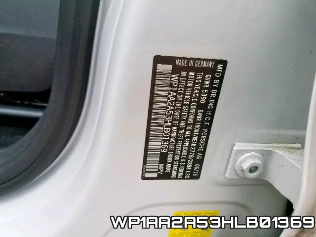 WP1AA2A53HLB01369 фото 2