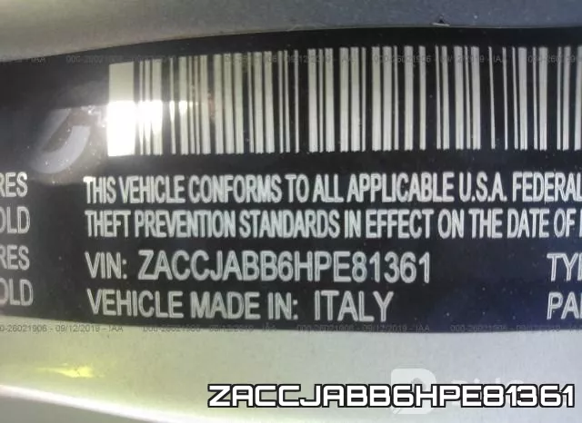 ZACCJABB6HPE81361 фото 10