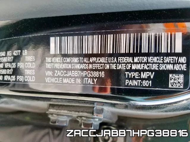 ZACCJABB7HPG38816 фото 2