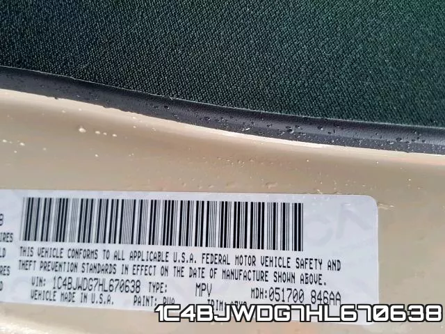 1C4BJWDG7HL670638 фото 2