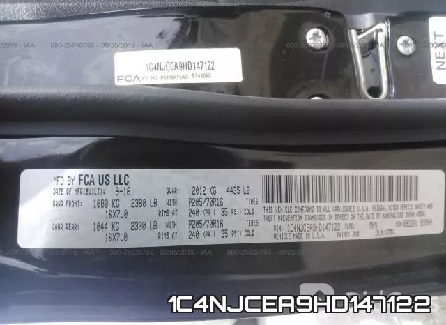 1C4NJCEA9HD147122 фото 10
