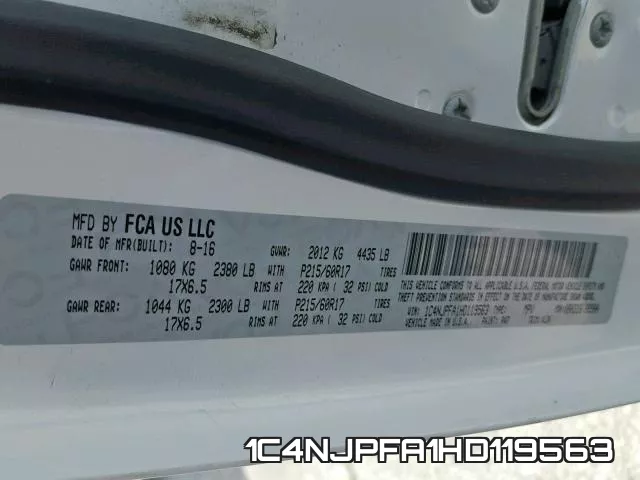 1C4NJPFA1HD119563 фото 2