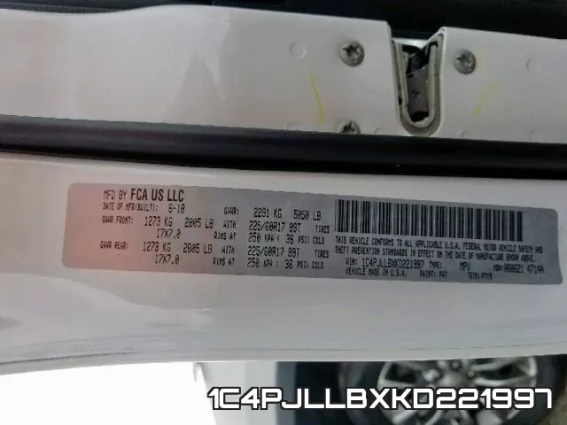 1C4PJLLBXKD221997 фото 2