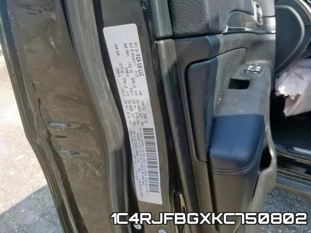 1C4RJFBGXKC750802 фото 2