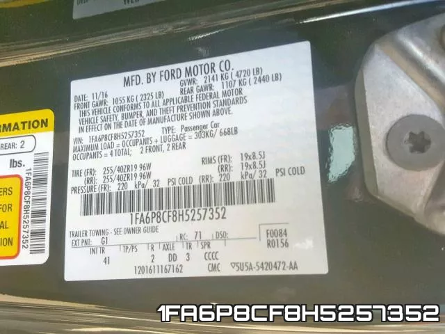 1FA6P8CF8H5257352 фото 2
