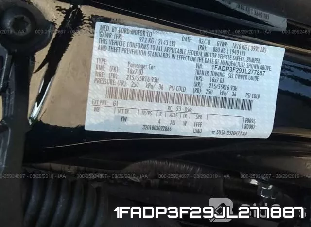 1FADP3F29JL277887 фото 10