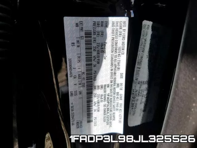 1FADP3L98JL325526 фото 2