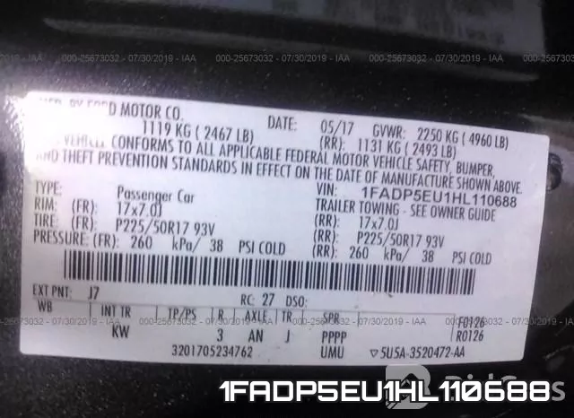 1FADP5EU1HL110688 фото 10
