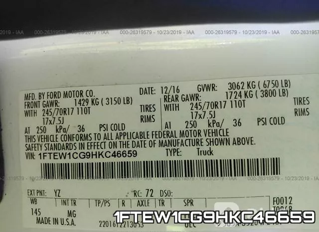 1FTEW1CG9HKC46659 фото 10
