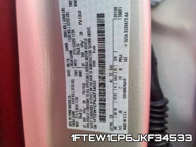 1FTEW1CP6JKF34533 фото 2