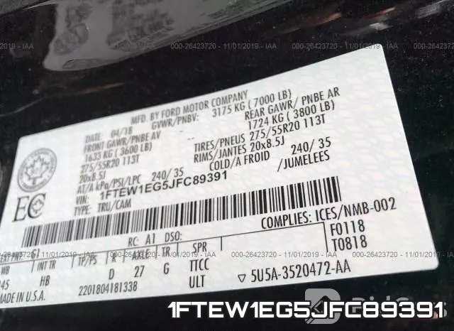 1FTEW1EG5JFC89391 фото 10