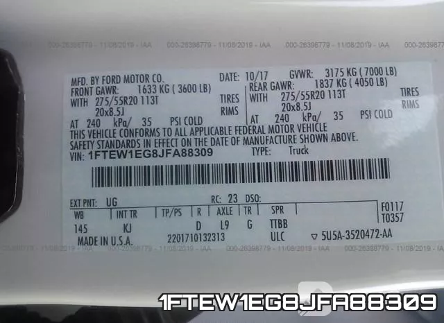 1FTEW1EG8JFA88309 фото 10