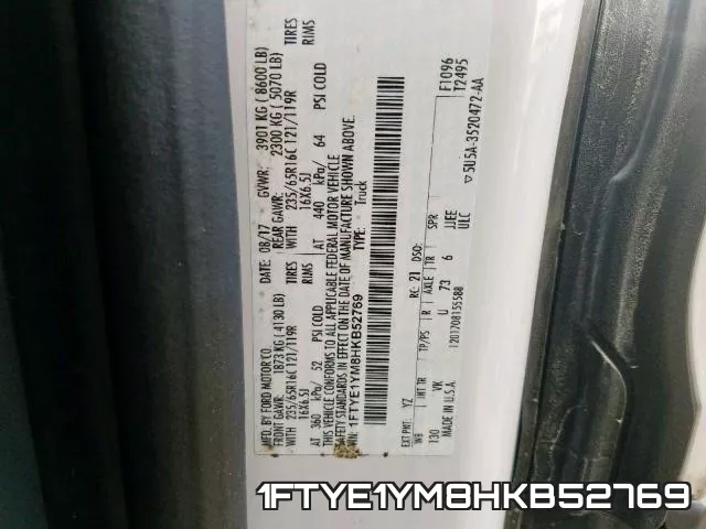 1FTYE1YM8HKB52769 фото 2