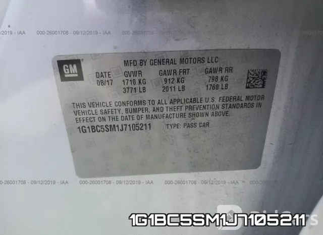 1G1BC5SM1J7105211 фото 10
