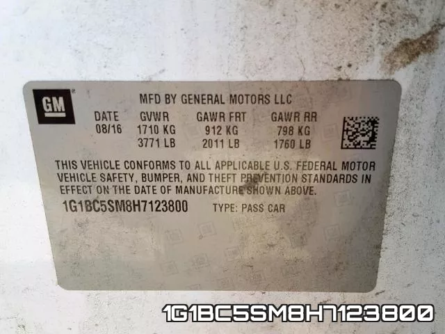 1G1BC5SM8H7123800 фото 2