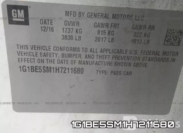 1G1BE5SM1H7211680 фото 10