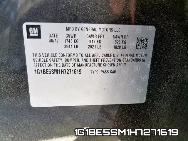 1G1BE5SM1H7271619 фото 2
