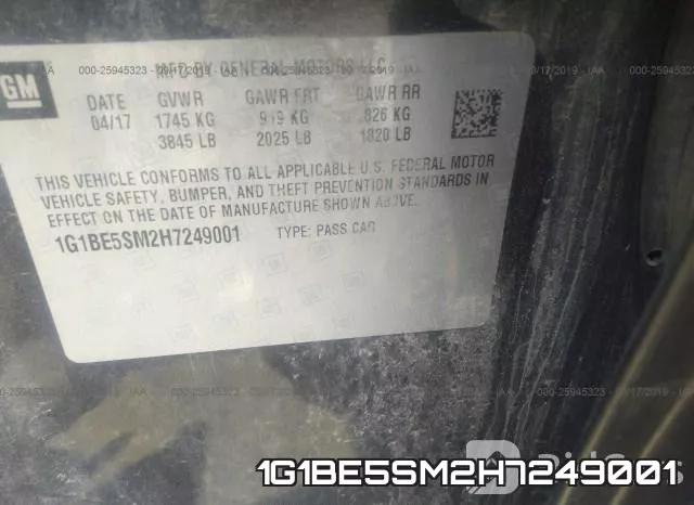 1G1BE5SM2H7249001 фото 10