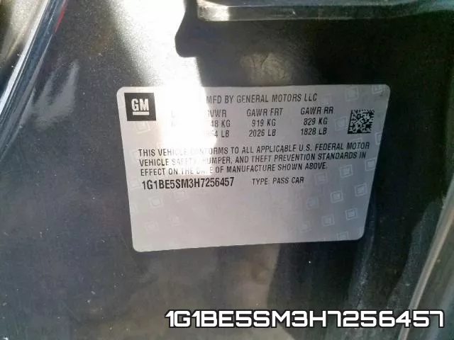 1G1BE5SM3H7256457 фото 2