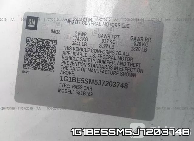 1G1BE5SM5J7203748 фото 10