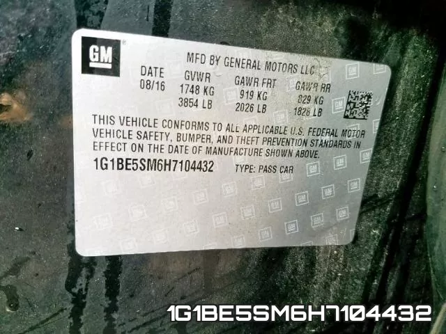 1G1BE5SM6H7104432 фото 2