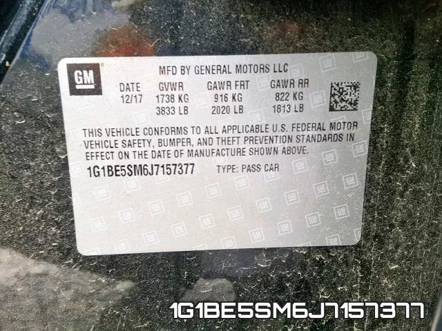 1G1BE5SM6J7157377 фото 2