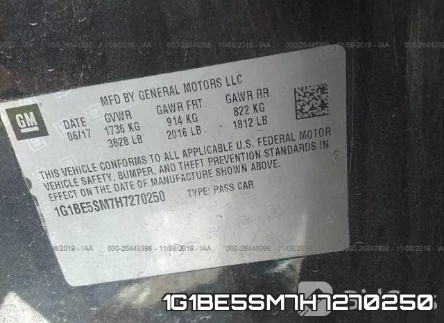 1G1BE5SM7H7270250 фото 10