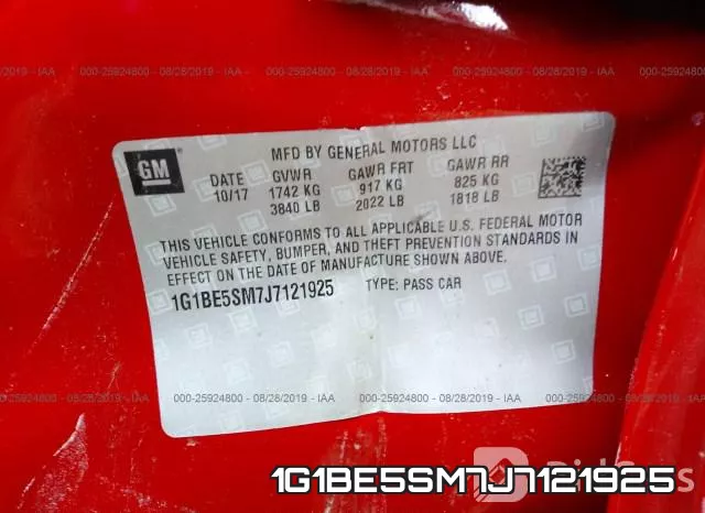 1G1BE5SM7J7121925 фото 10