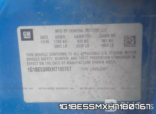 1G1BE5SMXH7180767 фото 10