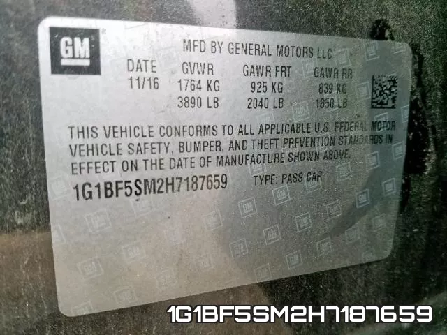 1G1BF5SM2H7187659 фото 2