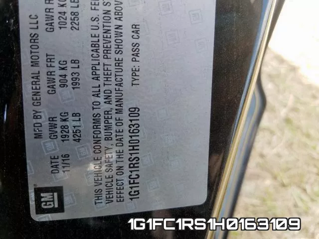 1G1FC1RS1H0163109 фото 2