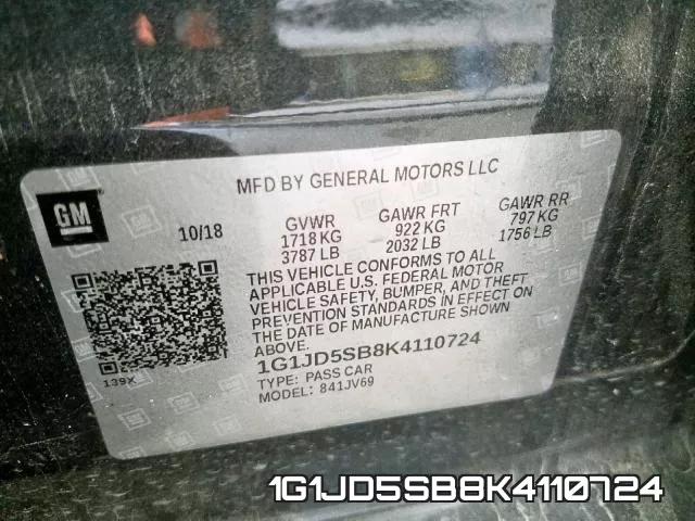 1G1JD5SB8K4110724 фото 2