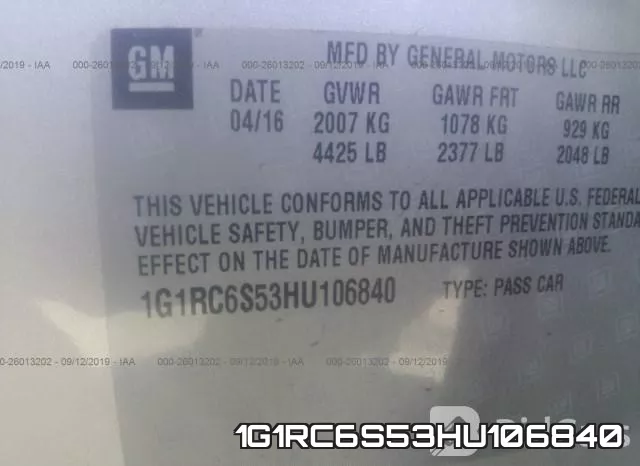 1G1RC6S53HU106840 фото 10
