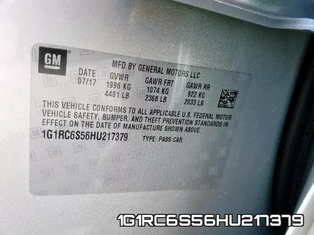 1G1RC6S56HU217379 фото 2