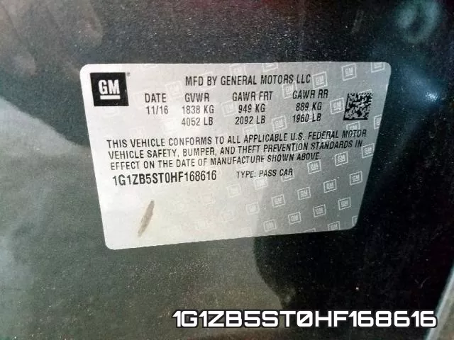 1G1ZB5ST0HF168616 фото 2