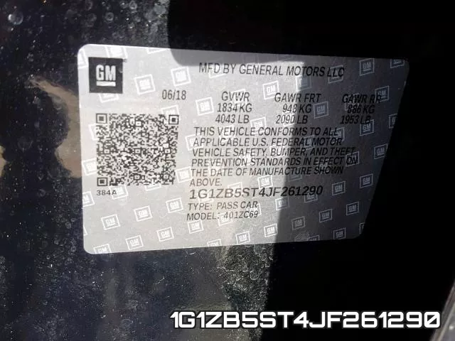 1G1ZB5ST4JF261290 фото 2