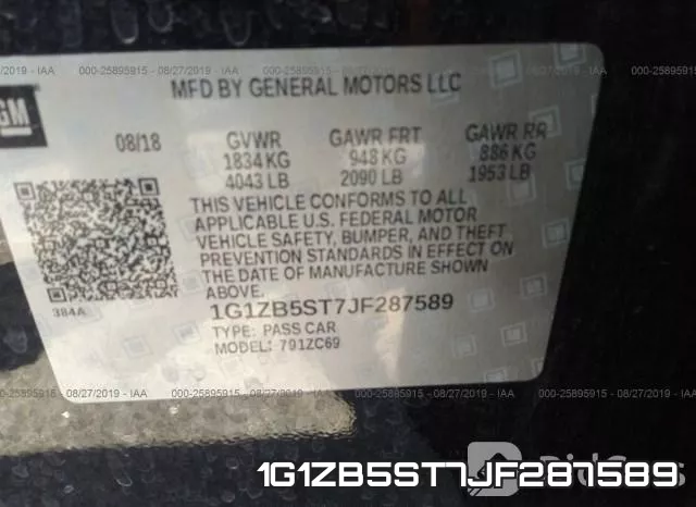 1G1ZB5ST7JF287589 фото 10