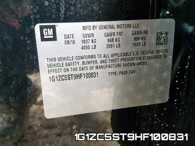 1G1ZC5ST9HF100831 фото 2