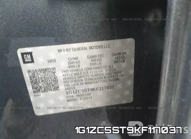1G1ZC5ST9KF117037 фото 10