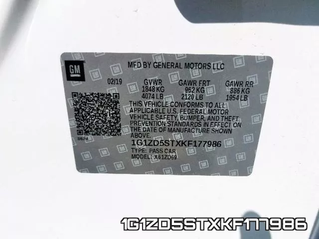 1G1ZD5STXKF177986 фото 2