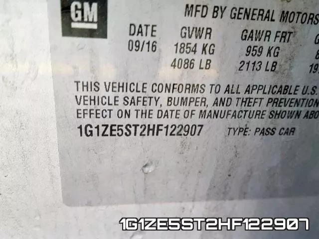 1G1ZE5ST2HF122907 фото 2