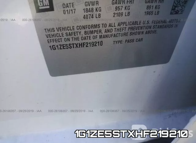 1G1ZE5STXHF219210 фото 10