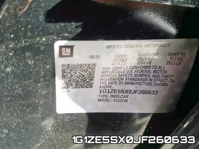 1G1ZE5SX0JF260633 фото 2