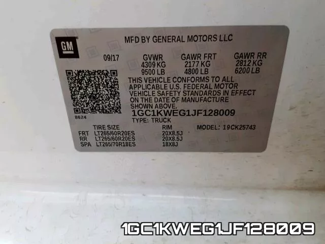 1GC1KWEG1JF128009 фото 2