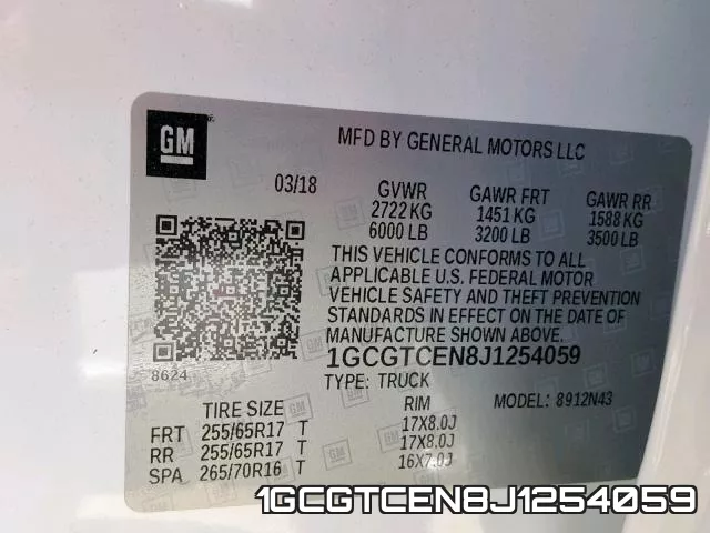 1GCGTCEN8J1254059 фото 2