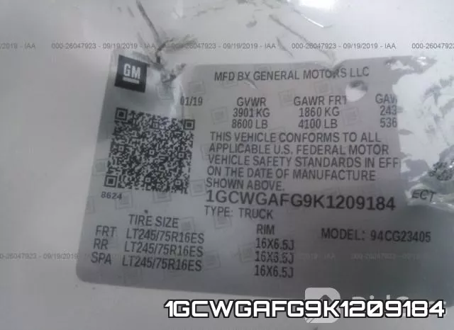1GCWGAFG9K1209184 фото 10